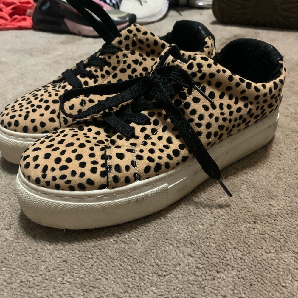 cheetah platform shoes size 7